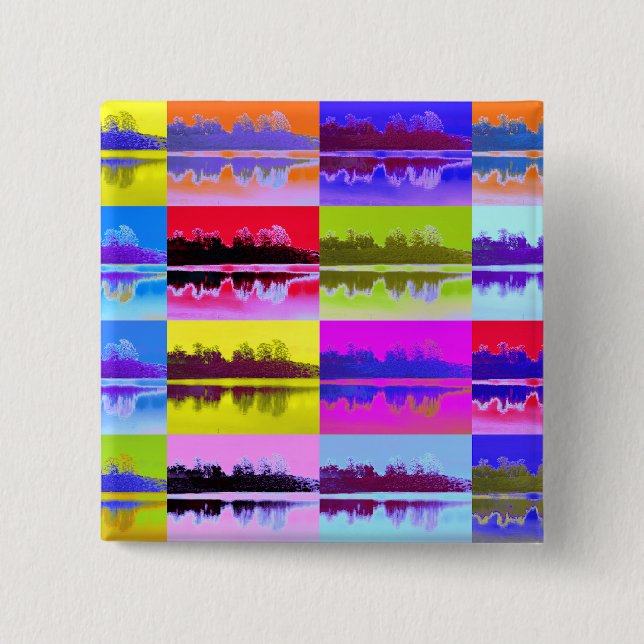 LAKE 2 INCH SQUARE BUTTON (Front)
