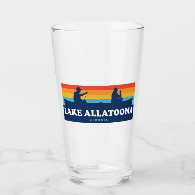 Lake Allatoona Georgia Canoe Glass (Front)