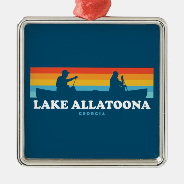 Lake Allatoona Georgia Canoe Metal Ornament (Front)