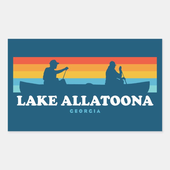 Lake Allatoona Georgia Canoe Sticker (Front)