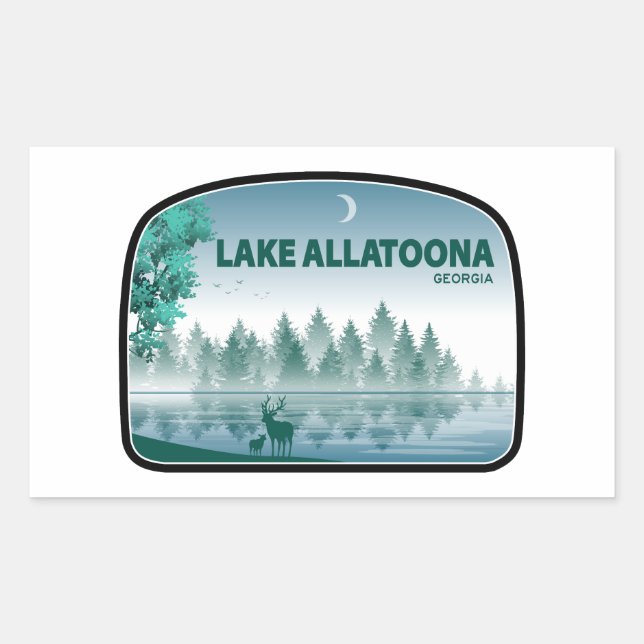 Lake Allatoona Georgia Deer Sticker (Front)