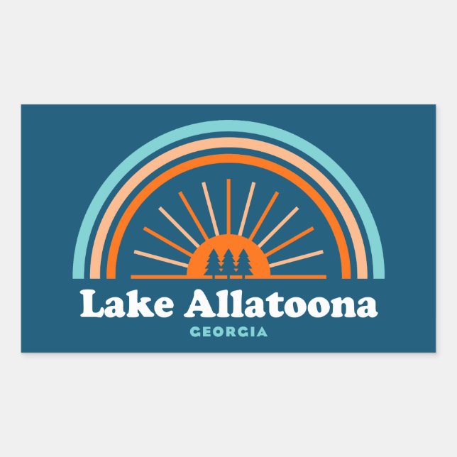 Lake Allatoona Georgia Rainbow Sticker (Front)