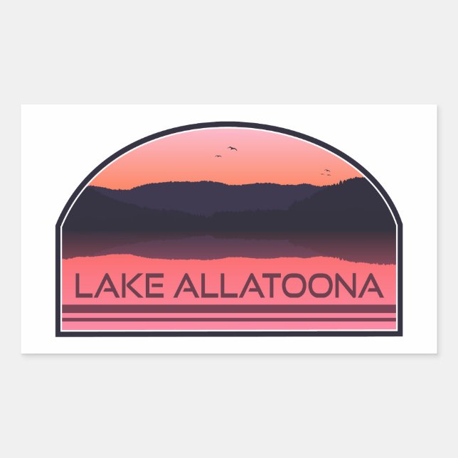 Lake Allatoona Georgia Red Sunrise Sticker (Front)