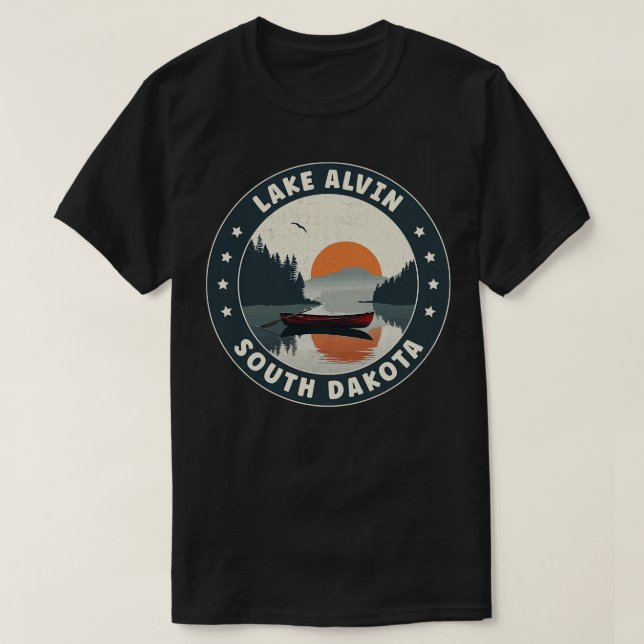 Lake Alvin South Dakota Sunset T-Shirt (Design Front)