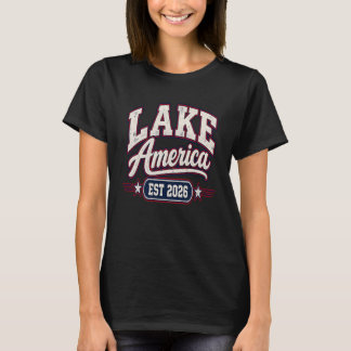 Lake America Est 2026 Patriotic Vintage Lake Life T-Shirt