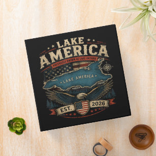 Lake America USA Previously Funny Patriotic Binder