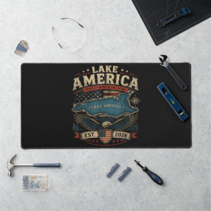 Lake America USA Previously Funny Patriotic Desk Mat