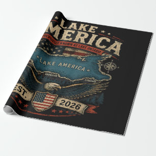 Lake America USA Previously Funny Patriotic Wrapping Paper