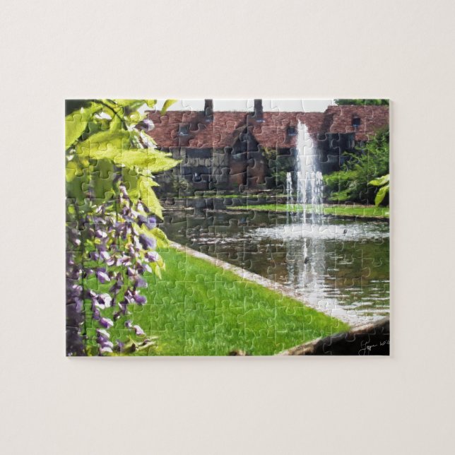 Lake and Fountain at RHS Wisley Jigsaw Puzzle (Horizontal)