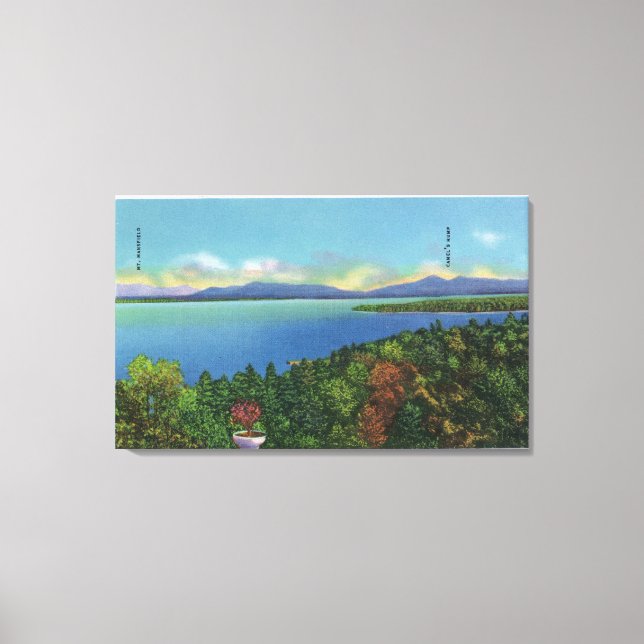 Lake and Green Mountains Canvas Print (Front)