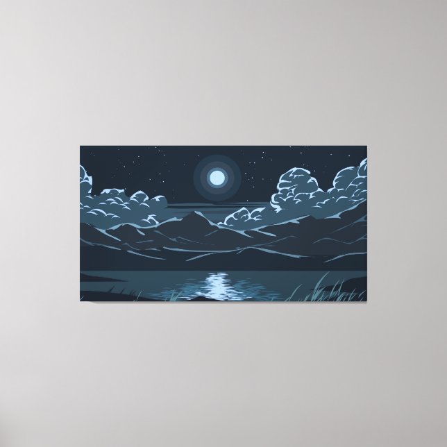  Lake and mountain abstract Canvas Print (Front)