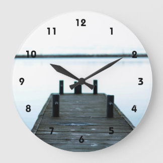 lake and porch . Kingston, Ontario, Canada Large Clock