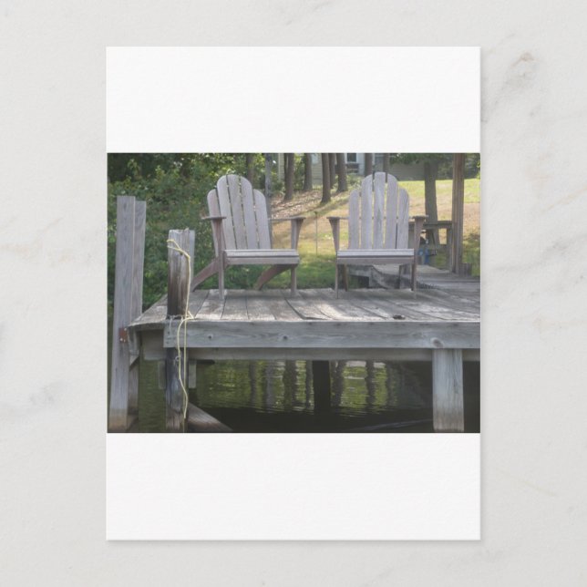 Lake Anna dock chairs Postcard (Front)