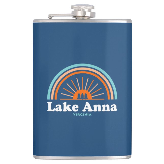 Lake Anna Virginia Rainbow Hip Flask (Front)
