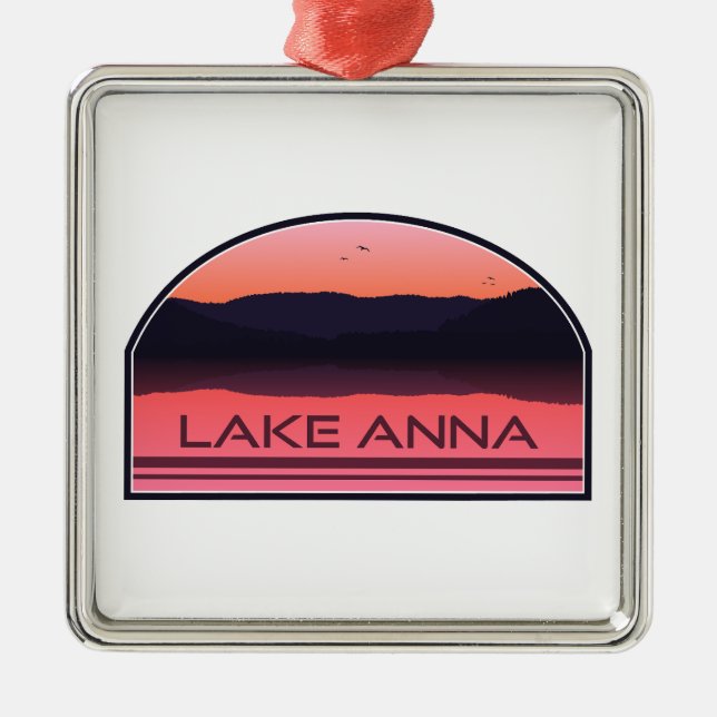 Lake Anna Virginia Red Sunrise Metal Ornament (Front)