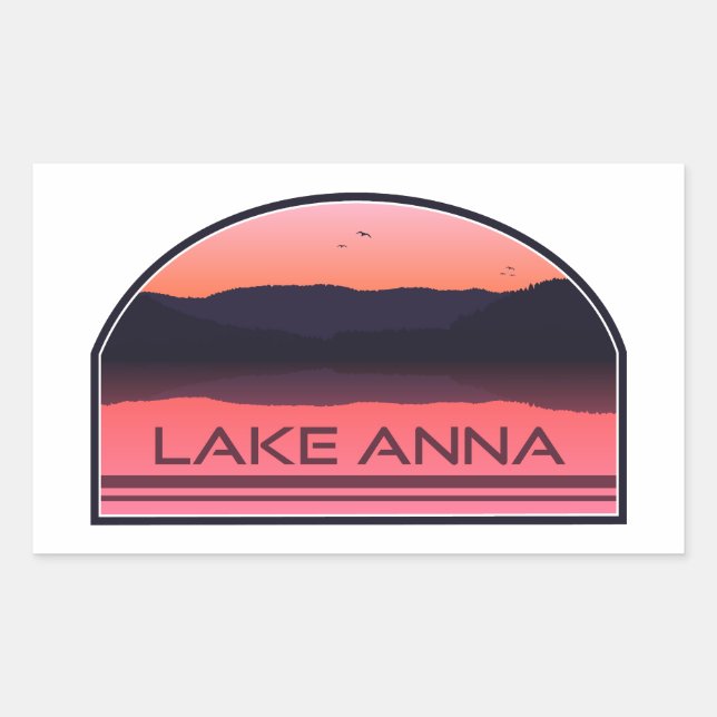 Lake Anna Virginia Red Sunrise Sticker (Front)