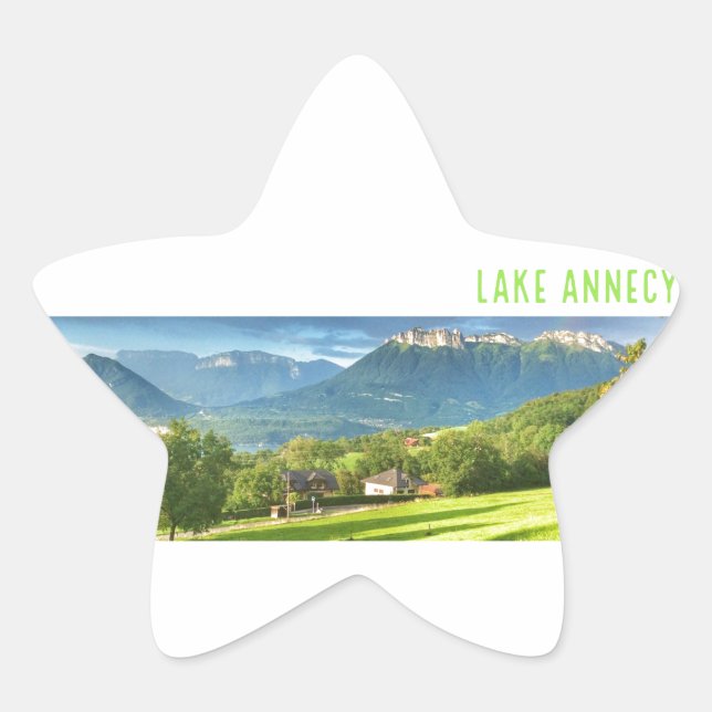 Lake Annecy Stickers (star) (Front)