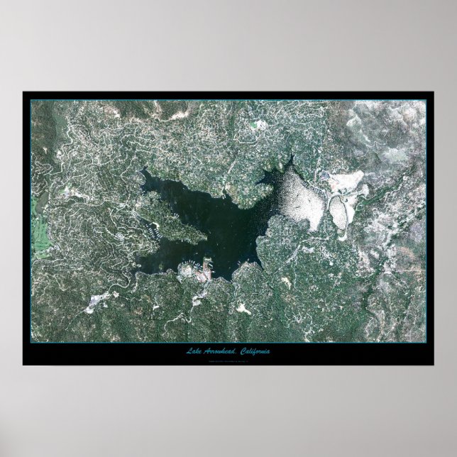 Lake Arrowhead, California satellite poster (Front)