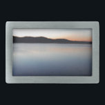 Lake Arrowhead sunset Belt Buckle<br><div class="desc">Lake Arrowhead sunset Photo taken at Lake Arrowhead by Sandy Closs. sunsets, sunrise, sunrises, "lake sunset""lake sunrise""mountain lake""mountain sunset"mountain sunrise"</div>