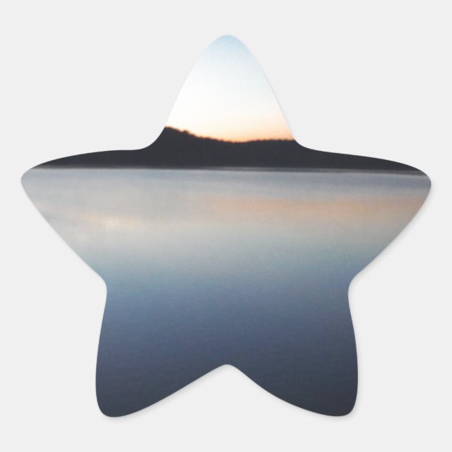 Lake Arrowhead sunset Star Sticker (Front)