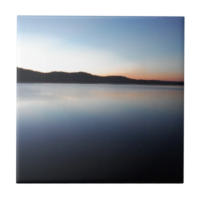 Lake Arrowhead sunset Tile (Front)