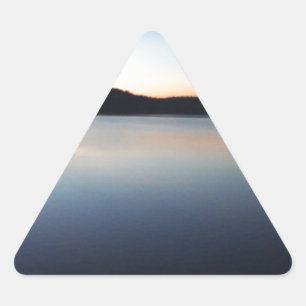 Lake Arrowhead sunset Triangle Sticker