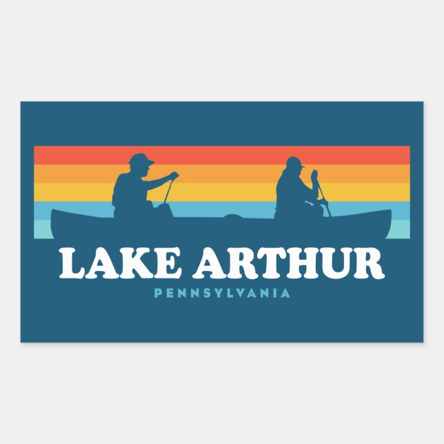 Lake Arthur Pennsylvania Canoe Sticker (Front)