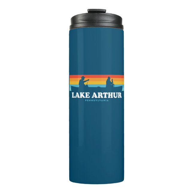 Lake Arthur Pennsylvania Canoe Thermal Tumbler (Front)