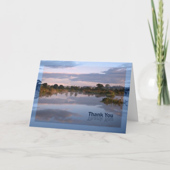 Lake at dawn Thank you card (Front)