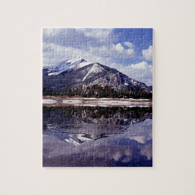 Lake at Rocky Mountains Colorado Jigsaw Puzzle (Vertical)