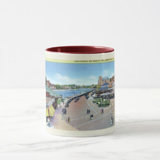 Lake Ave. and Wesley Lake, Asbury Park NJ Vintage  Mug