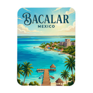 Lake Bacalar (Lagoon of Seven Colors) Mexico Magnet