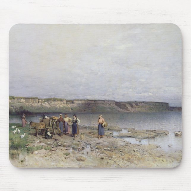 Lake Balaton with the Shore of Akarattya, 1885 Mouse Pad (Front)
