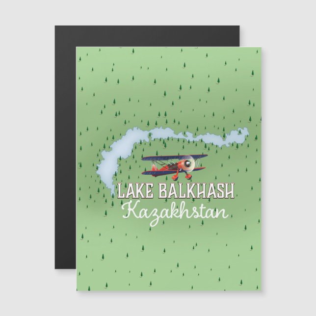 Lake Balkhash Kazakhstan lake map (Front/Back)