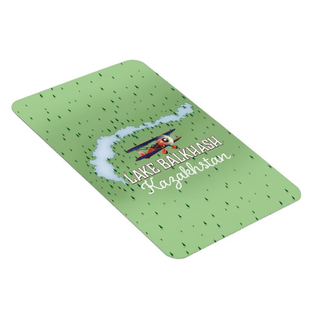 Lake Balkhash Kazakhstan lake map Magnet (Right Side)