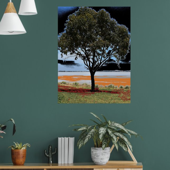 Lake Beeac Solo Tree Poster (Living Room 1)