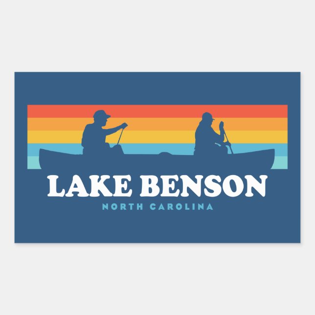 Lake Benson North Carolina Canoe Sticker (Front)