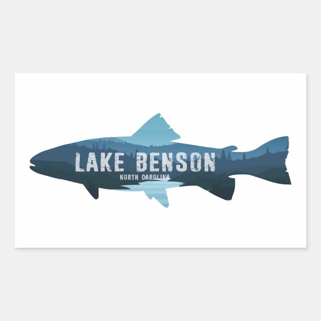 Lake Benson North Carolina Fish Sticker (Front)