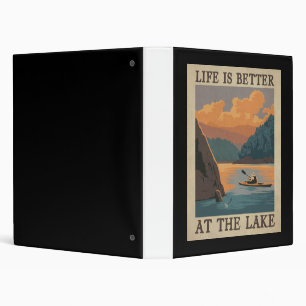 Lake Better Life Vintage Lake Life Binder