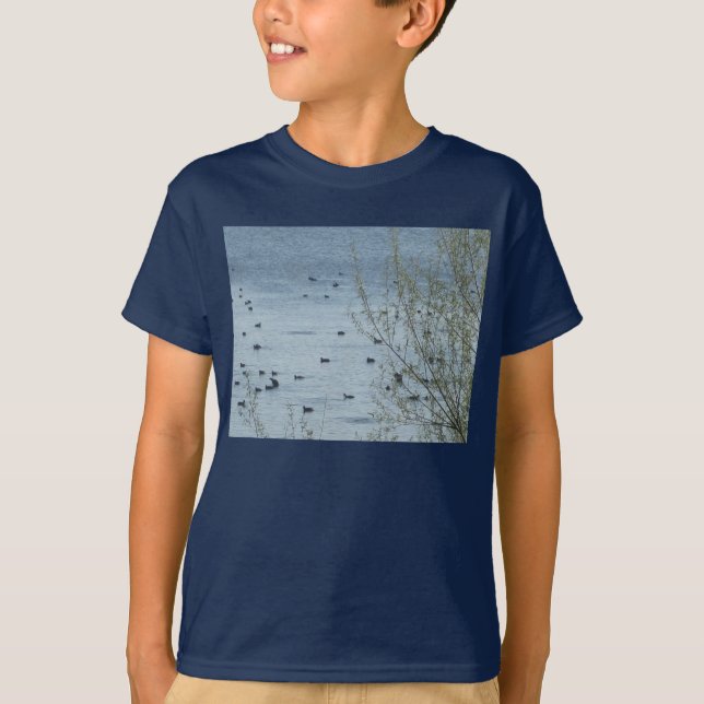 Lake Birds Kids Dark T-Shirt (Front)