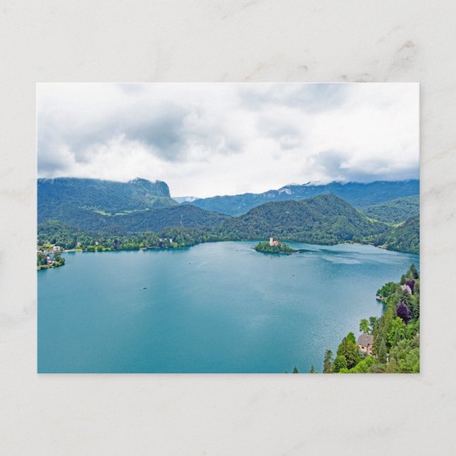 Lake Bled from Lake Bled Castle, Slovenia Postcard (Front)