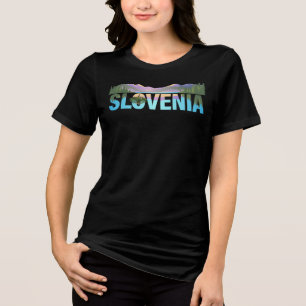 Lake Bled Slovenia Europe Tri-Blend Shirt