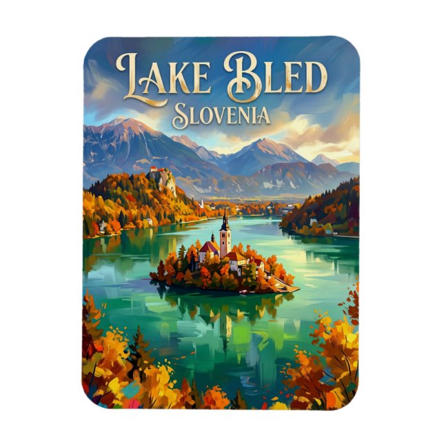 Lake Bled Slovenia Magnet (Vertical)