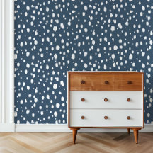 Lake Blue and White Abstract Dots