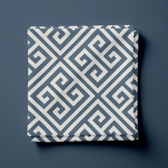 Lake Blue Greek Key Pattern Fabric (Creator Uploaded)