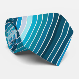 Lake Blue Stripes Men's Fashion Tie