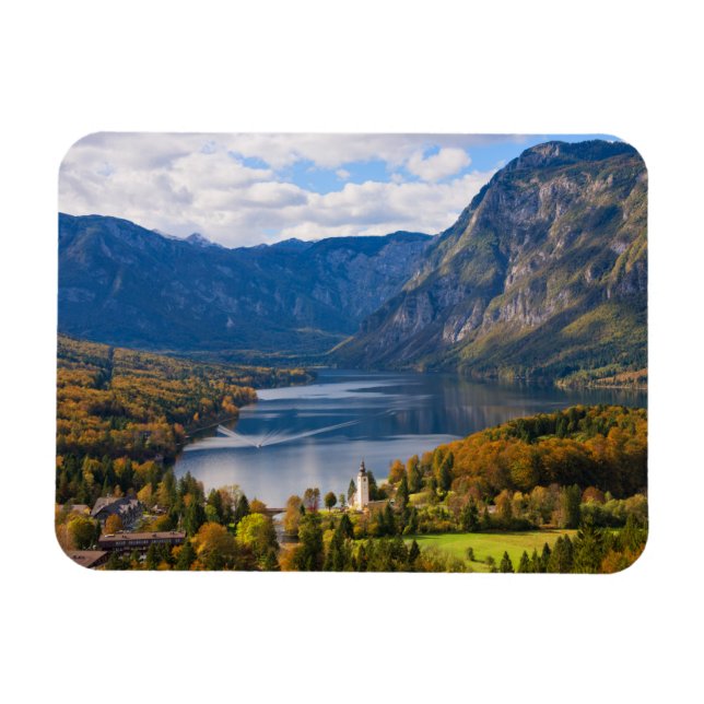 Lake Bohinj in Slovenia in autumn Magnet (Horizontal)