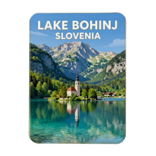 Lake Bohinj Slovenia Julian Alps Landscape Magnet