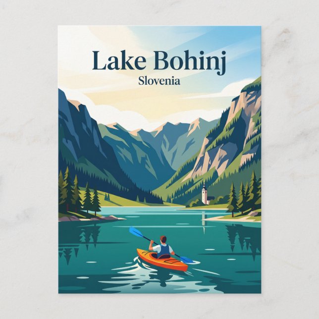 Lake Bohinj, Slovenia Postcard (Front)