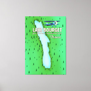 Lake Bourget France beautiful travel poster Canvas Print